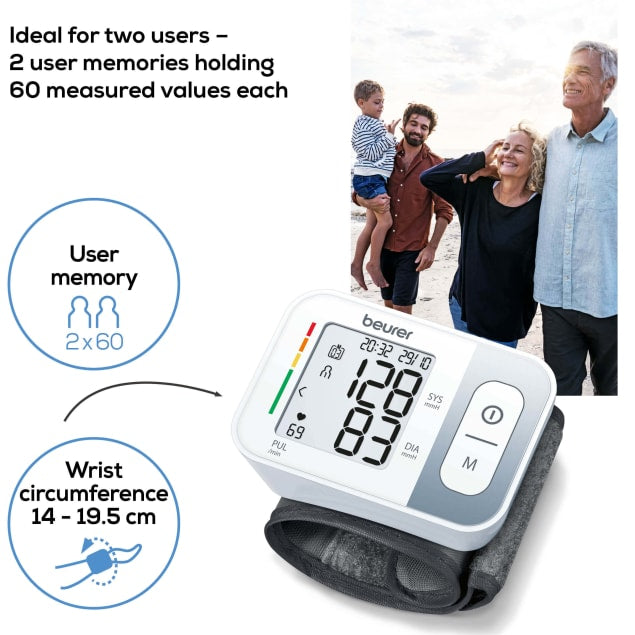 BEURER - Wrist Blood Pressure Monitor (BC28) - Cardiac X  Blood Pressure Monitor 