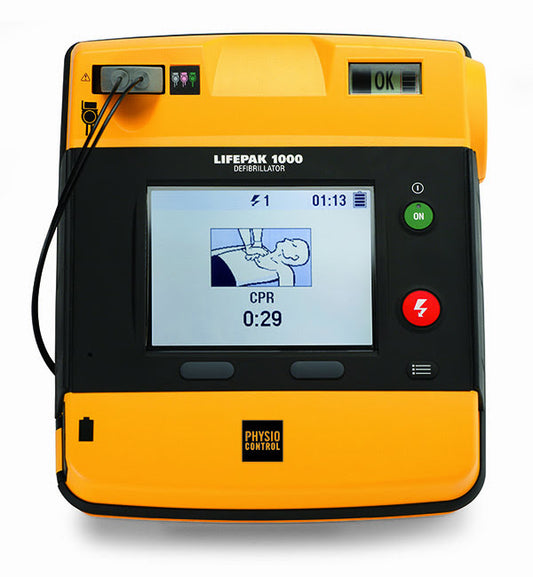LIFEPAK 1000 AED Defibrillator with ECG Display and manual over-ride