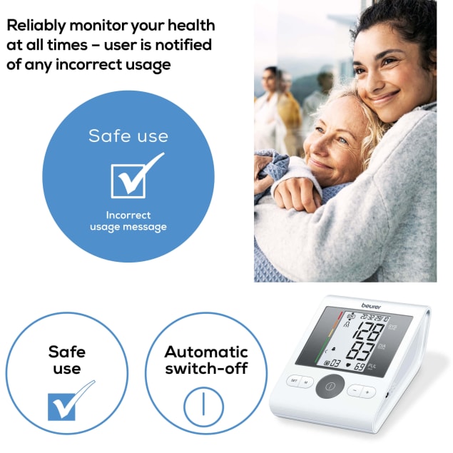 BEURER - Bluetooth Upper Arm Blood Pressure Monitor (BM28) - Cardiac X  Blood Pressure Monitor 
