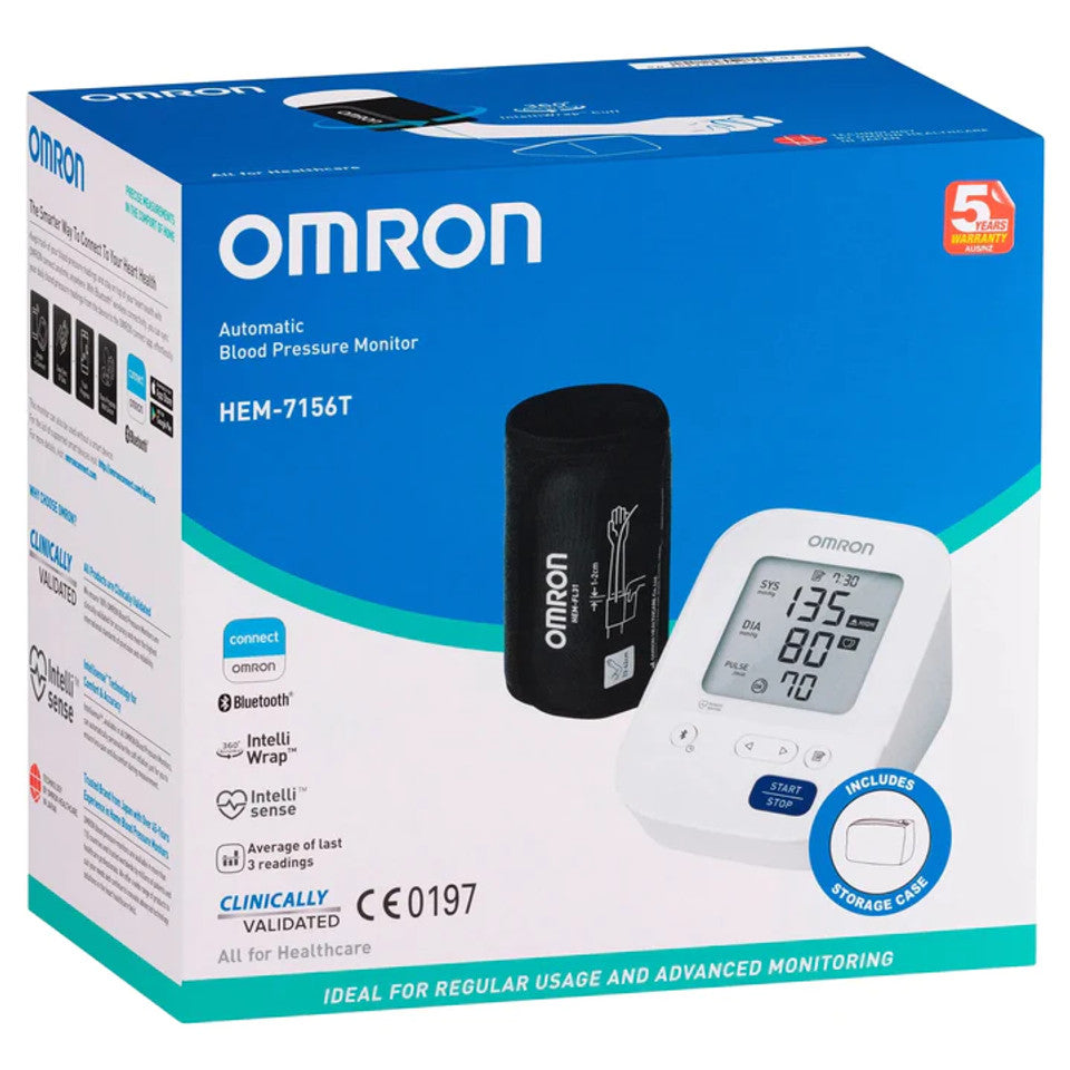 OMRON Automatic Blood Pressure Monitor HEM7156T (AU+NZ) - Cardiac X  Blood Pressure Monitor
