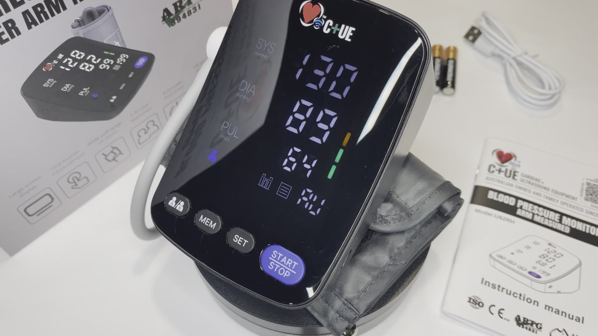 C+UE Blood Pressure Monitor, Arm measured (U82RH) -CardiacX Blood pressure monitor