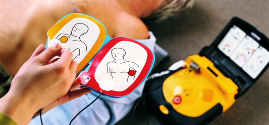 What are the simple steps in using an AED?.