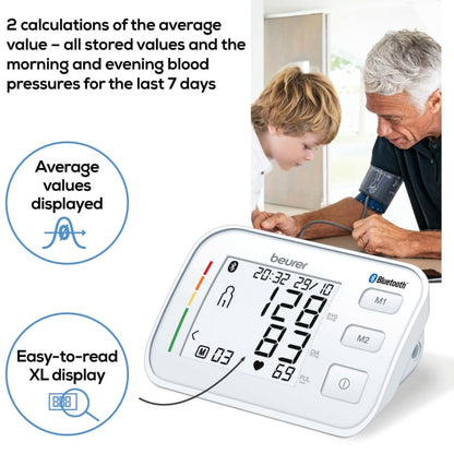 BEURER - Bluetooth Upper Arm Blood Pressure Monitor (BM57) - Cardiac X  Blood Pressure Monitor 