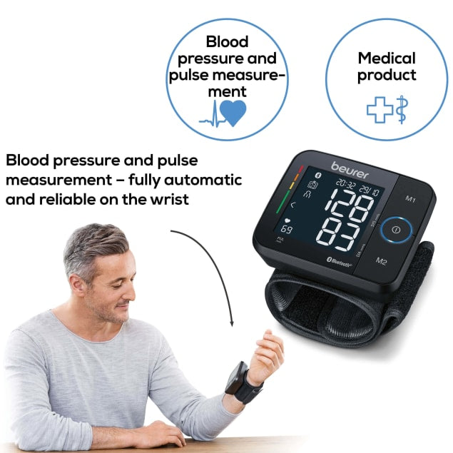 BEURER - Wrist Blood Pressure Monitor 'Bluetooth Enabled' (BC54) - Cardiac X  Blood Pressure Monitor 