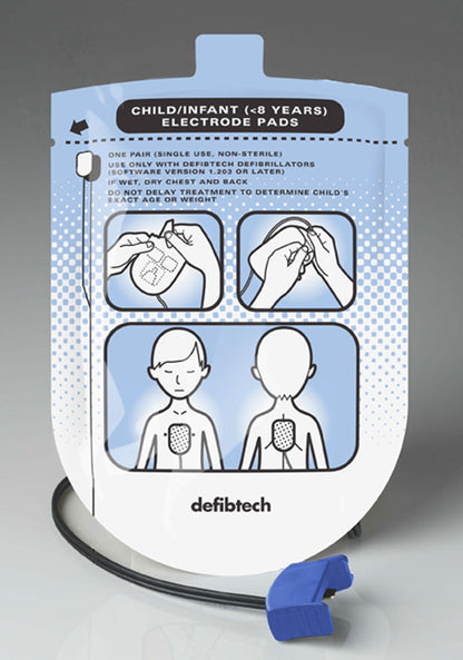 DEFIBTECH PAEDIATRIC  AED Defibrillation Pads (Lifeline Series AEDs).