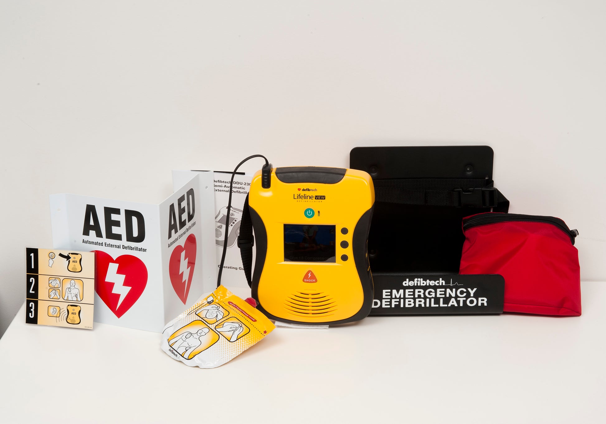 DEFIBTECH Lifeline "VIEW" AED Defibrillator - Cardiac X  Automated External Defibrillator 