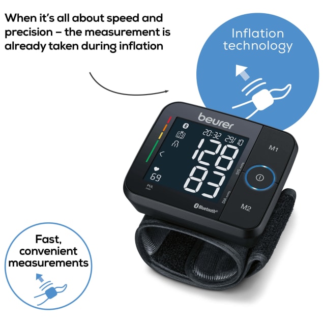 BEURER Wrist Blood Pressure Monitor 'Bluetooth Enabled' (BC54) - CardiacX Blood Pressure Monitor 