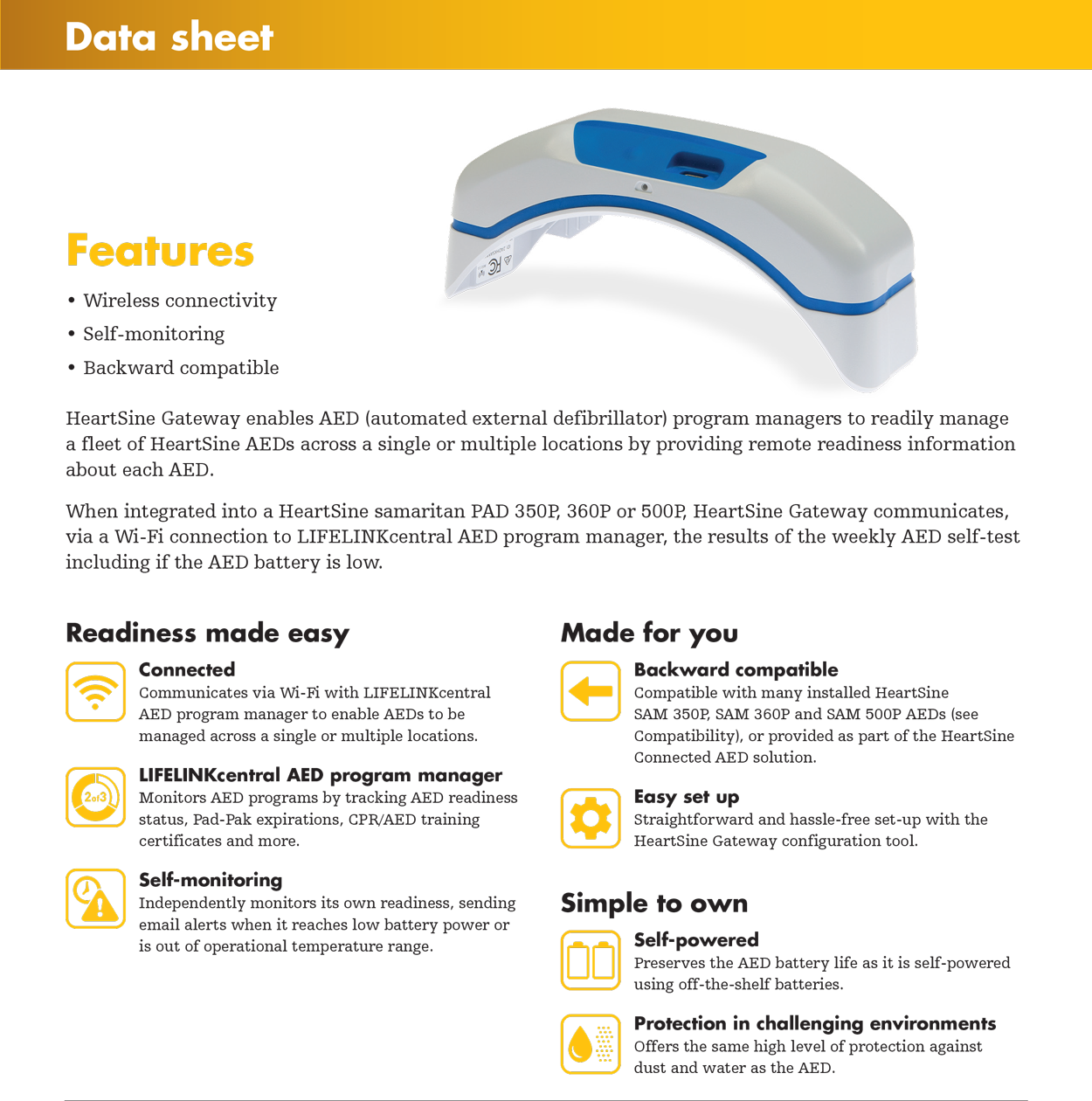 HEARTSINE Samaritan Gateway Wi-Fi Module